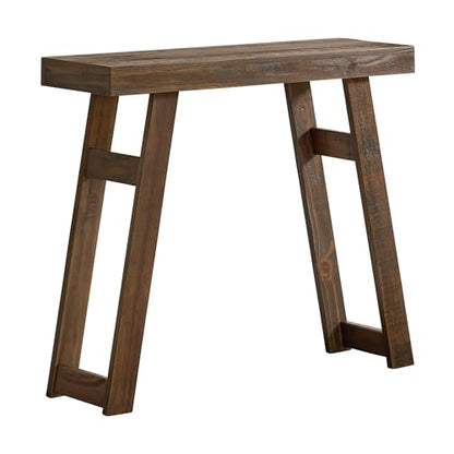 Lawas Solid Wood Console Table - 36 Inch Modern Farmhouse Small Entryway Table - Easy Assembly Living Room Furniture for Behind The Couch, Entryway, or Hallway (Brown)