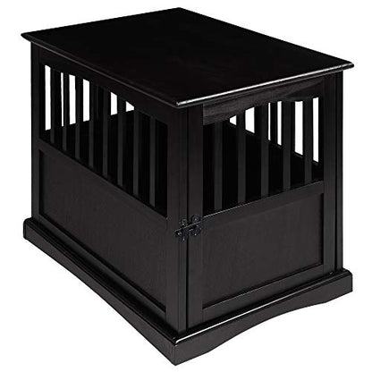 Wooden Pet Crate, End Table, Medium, New Black, view 2