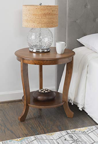 Powell Sabine Hazelnut Modern Classic Side Table