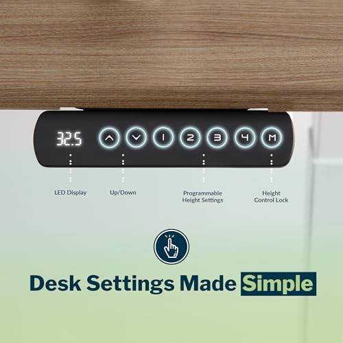 Vari ComfortEdge L-Shape Electric Standing Desk – 80x80 – Walnut/Slate, view 6