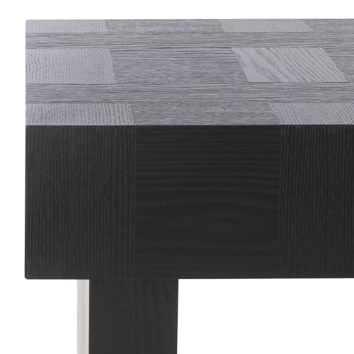 SAFAVIEH Home Collection Famoni Black 2-Leg Square Top End Table, view 4