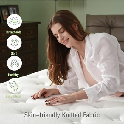 Twin Mattress, 12 Inch Hybrid Twin Mattress in a Box, view 5