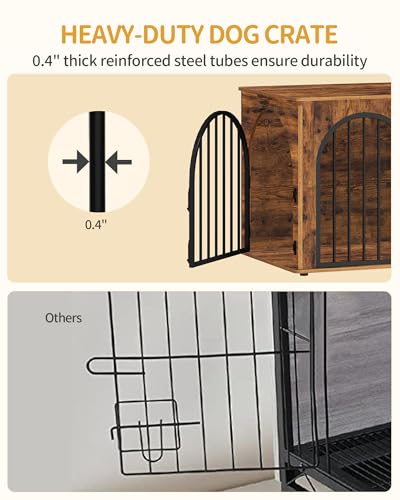 39.4'' Dog Crate Furniture,Dog Kennel Indoor for Medium/Large Dogs, view 6