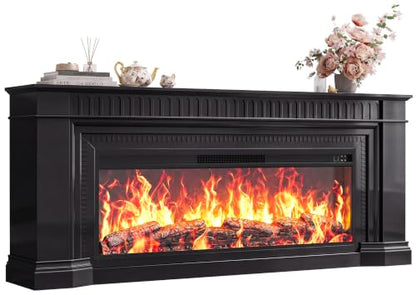 70'' Fireplace TV Stand with 48'' Electric Fireplace, view 2