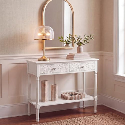 Safavieh Home Collection Josie Distressed White 2-Drawer Console Table