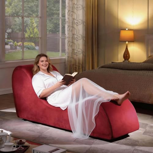 Red Chaise Lounge Chair, view 7