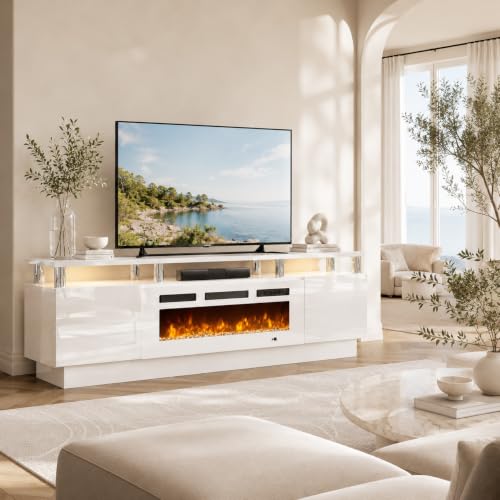 70" TV Stand for Living Room, Entertainment Center & Media Console with Storage, view 4