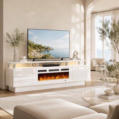 70" TV Stand for Living Room, Entertainment Center & Media Console with Storage, view 4