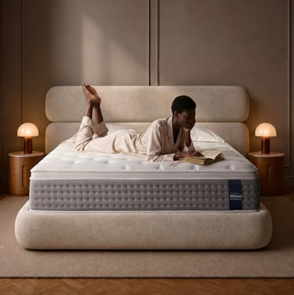 Queen Mattress, 12 Inch Hybrid Mattress with Memory Foam, Medium Firm, view 2