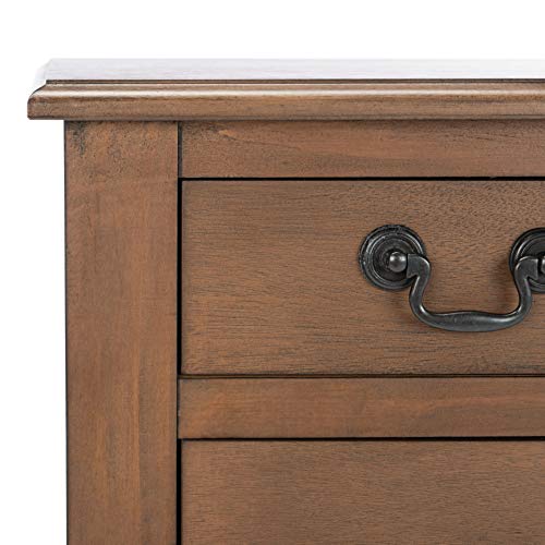 SAFAVIEH Furniture - Athena 3-Drawer Console Table - Brown - Solid Wood - Farmhouse Classic Design - Ideal for Entryway, Living Room, Hallway, 23.5" W x 13" D x 29.5" H (CNS5703C)