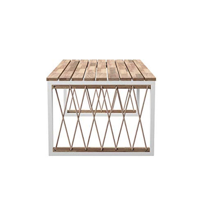 SEI Outdoor Patio Furniture - Wallmond Outdoor Cocktail Table - Transitional Design Natural Solid Wood - Ideal for Patio, Backyard (OD1140700)