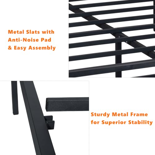 Full Metal Bed Frame with Headboard & Footboard, view 6