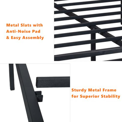 Full Metal Bed Frame with Headboard & Footboard, view 6