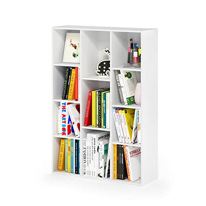 LUDER Book Shelf, 11-Cube Bookshelf, Reversible Bookcase, 9.4 x 29.1 x 41.7, view 2