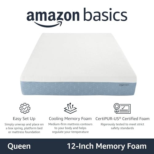 Medium-Firm Memory Foam Mattress, Cooling Gel, Breathable, view 3