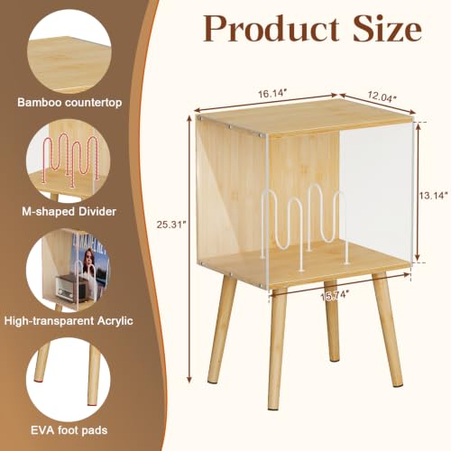 Vinyl Record Storage with Acrylic Side Panels, view 3