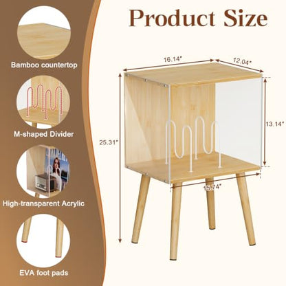 Vinyl Record Storage with Acrylic Side Panels, view 3