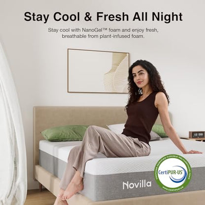 Bliss Twin Mattress, 10 Inch Gel Memory Foam Twin Mattress in a Box, view 6