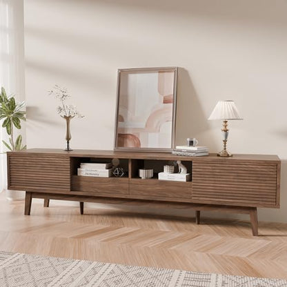 70" Mid Century Modern TV Stand for TVs up to 75 Inch, view 2
