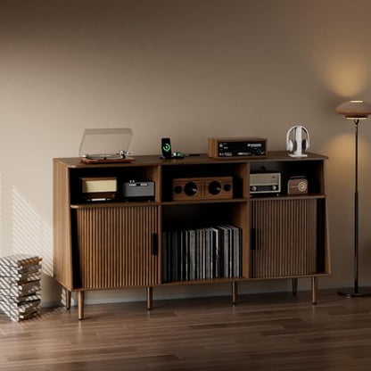 Record Player Stand with Vinyl Storage, view 8