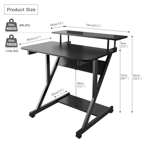 Computer Desk for Small Spaces, 27.5 inch Small Computer Desk, view 4