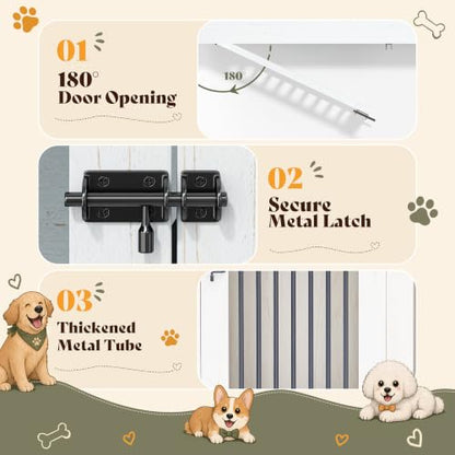 Dog Crate Furniture for Medium/Large Dogs with Storage and Divider, view 8