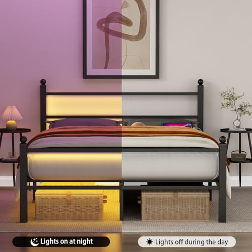 Full Size Bed Frame with Headboard and Footboard, view 6