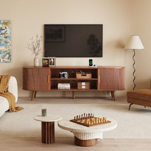 63 Inch Fluted TV Stand for TVs up to 55, 65 Inch, view 2