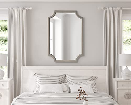 Hogan Farmhouse Wall Mirror; 20 x 30; Gray; Decorative Traditional Wall Decor