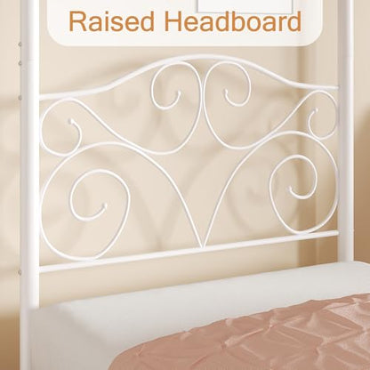 Metal Canopy Bed Frame Twin Size, view 5