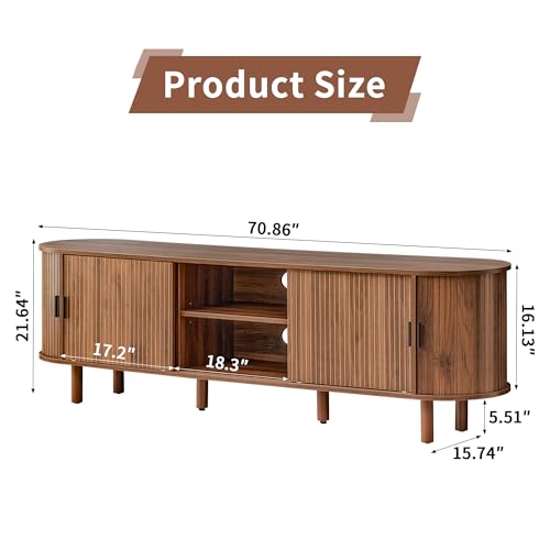 70.87”Tambour TV Stand for 50-80 Inch, view 3