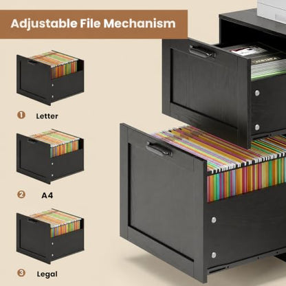 60" L-Shaped Computer Desk with Lift-Top, File Drawer & Storage Cabinet, view 5