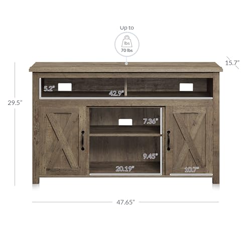 48" Corin TV Stand & Media Entertainment Center - Classic Wood, view 4