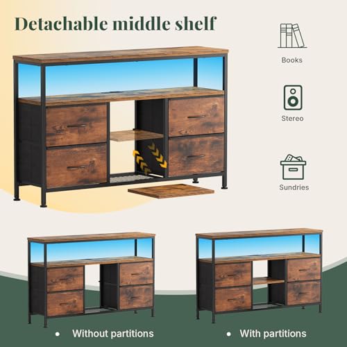 LED TV Stand with Charging Station for 50 Inch TV, view 7