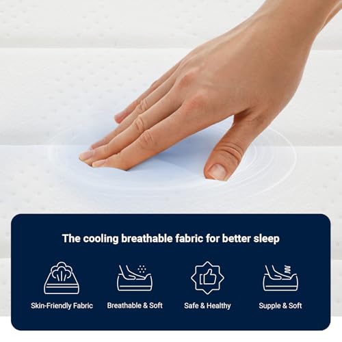King Size Mattress, 12 Inch King Hybrid Mattress in a Box, Medium Firm Bed with Pocket Springs for Motion Isolation, Strong Edge Support, Breathable Comfort, CertiPUR-US Certified