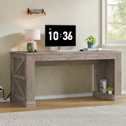 63'' Farmhouse Executive Desk, view 8