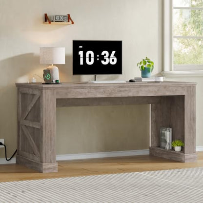 63'' Farmhouse Executive Desk, view 8