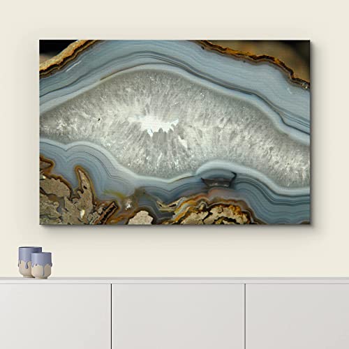 Abstract Agate Slice Pattern Gallery - Canvas Art Wall Art - 24"x36"
