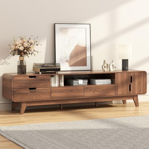 75" TV Stand, Mid Century Modern TV Stand for 85 Inch TV, view 2