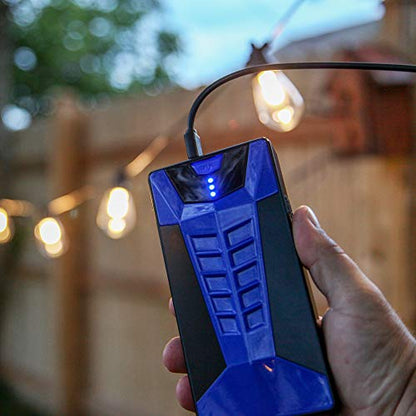 Ambience Pro USB Powered String Lights - 24 Ft Commercial Grade Waterproof String Lights - Outdoor Shatterproof Patio Lights for Camping, Backyard, Porch, Christmas - 1W 12 Bulbs, Warm White
