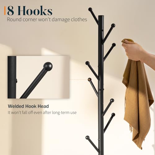 Coat Rack Freestanding with Natural Marble Base, view 6
