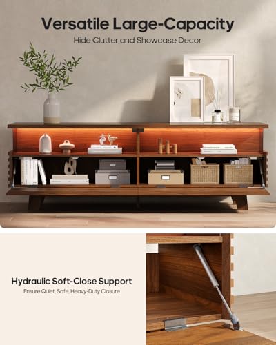 TV Stand for Living Room with Cable Management, Hidden Power Station, view 6