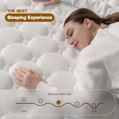 Queen Mattress,12 Inch Queen Size Mattresses in a Box,Medium Firm Queen Hybrid Mattress,with Memory Foam and Individual Pocket Spring for Motion Isolation & Silent Sleep&& Pressure Relief，80" x 60"