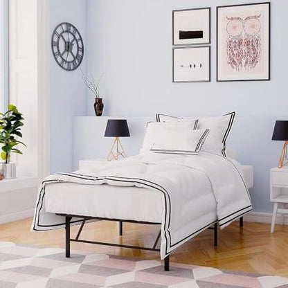 | Foldable Twin Size Bed Frame | Metal | Heavy Duty Steel Slats, view 8