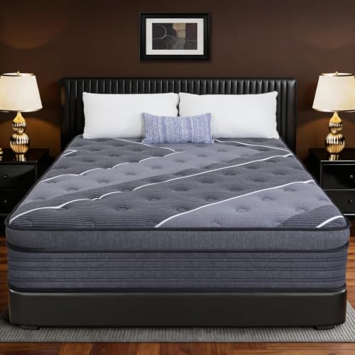 Full Mattress 12 Inch, Luxury Hotel-Level Cooling Hybrid Mattress in a Box, view 2