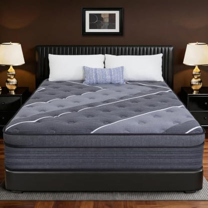 Full Mattress 12 Inch, Luxury Hotel-Level Cooling Hybrid Mattress in a Box, view 2