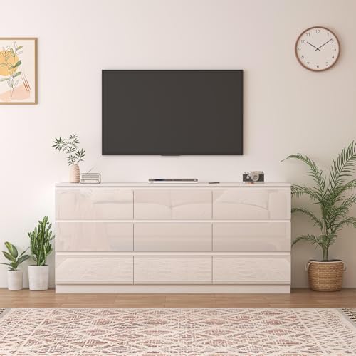 70 INCH 9 Drawers Dresser with Charging Station, view 5