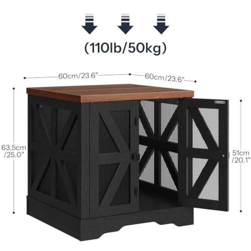 Dog Crate Furniture for Small to Medium Dogs, Dog Kennel Indoor with Barn Doors, view 4