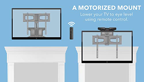 MOUNT-IT! Motorized Fireplace TV Wall Mount, view 3