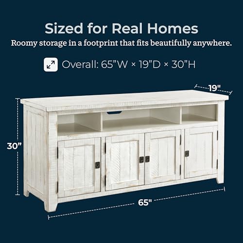 Martin Svensson Home Nantucket 65" TV Stand, Antique White